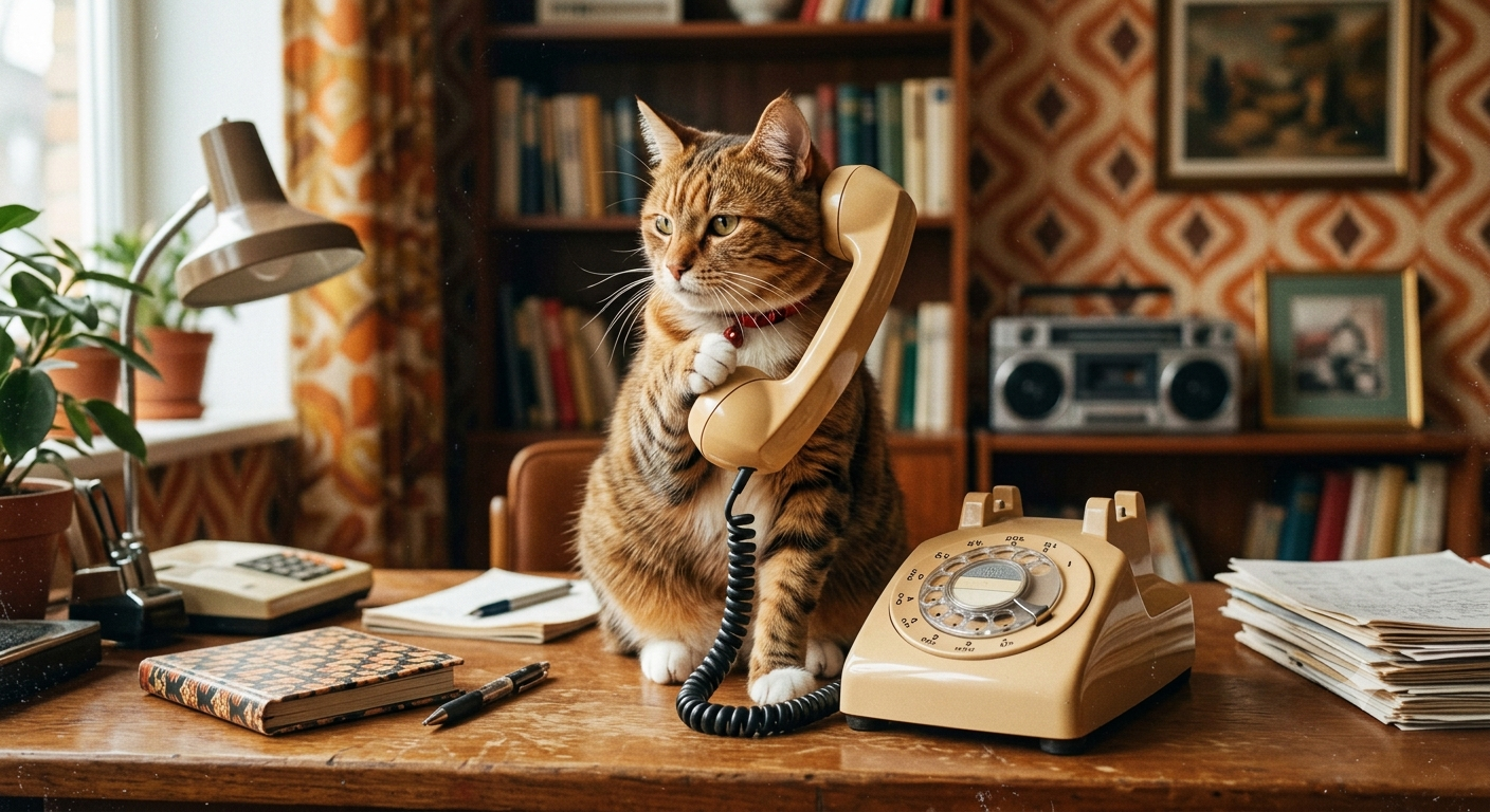 Funny cat illustration